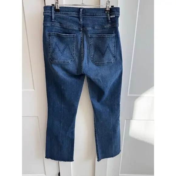 Mother The Hustler Patch Pocket Ankle Fray Jeans Sz 27 - Picture 12 of 12